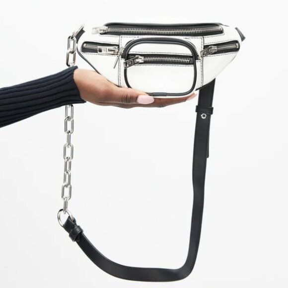 Alexander Wang Handbags - Alexander Wang White Lambskin Leather Attica Fanny Pack Belt Bag